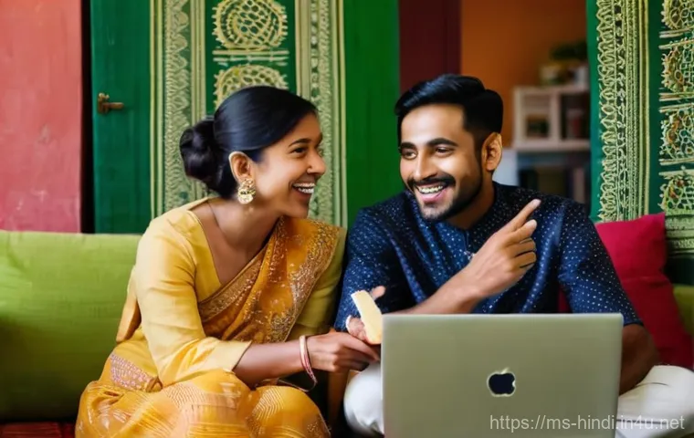 힌디어 원어민과 영상 통화 - **Prompt:** A young Malaysian woman, in her early twenties, is seated at a polished wooden desk in a...