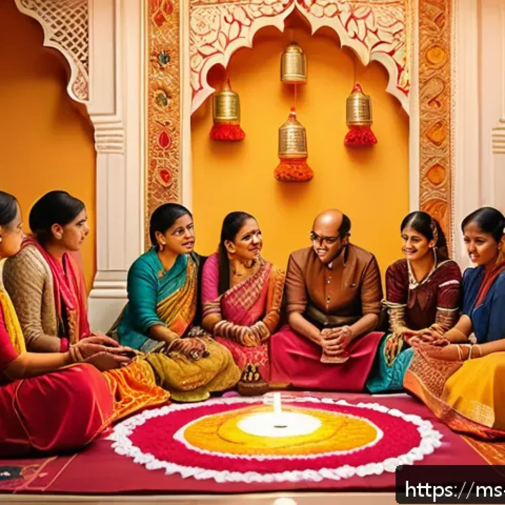 힌디어와 디지털 마케팅 - A vibrant digital marketing campaign scene targeting the Malaysian Indian community during the Deepa...